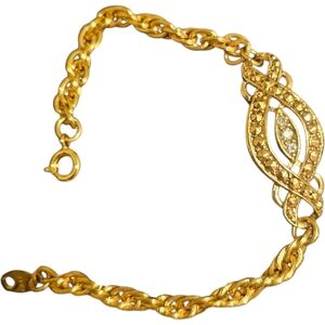 Avon Vintage Gold Plated and Diamond Accent Bracelet